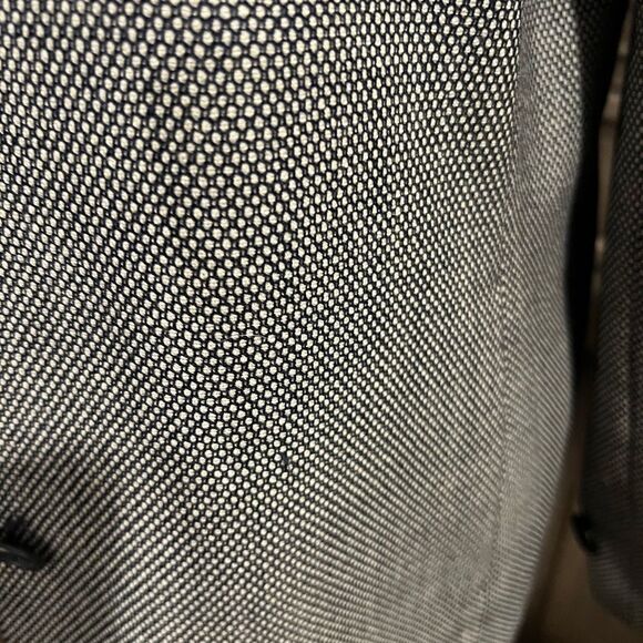 Vintage Pendleton Wool Blazer Navy Herringbone Padded Shoulders, size 12 - Picture 8 of 11